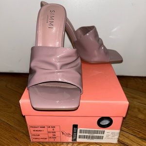 Simmi London Wide Fit Samie ruched mules